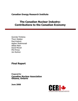 Contributions to the Canadian Economy