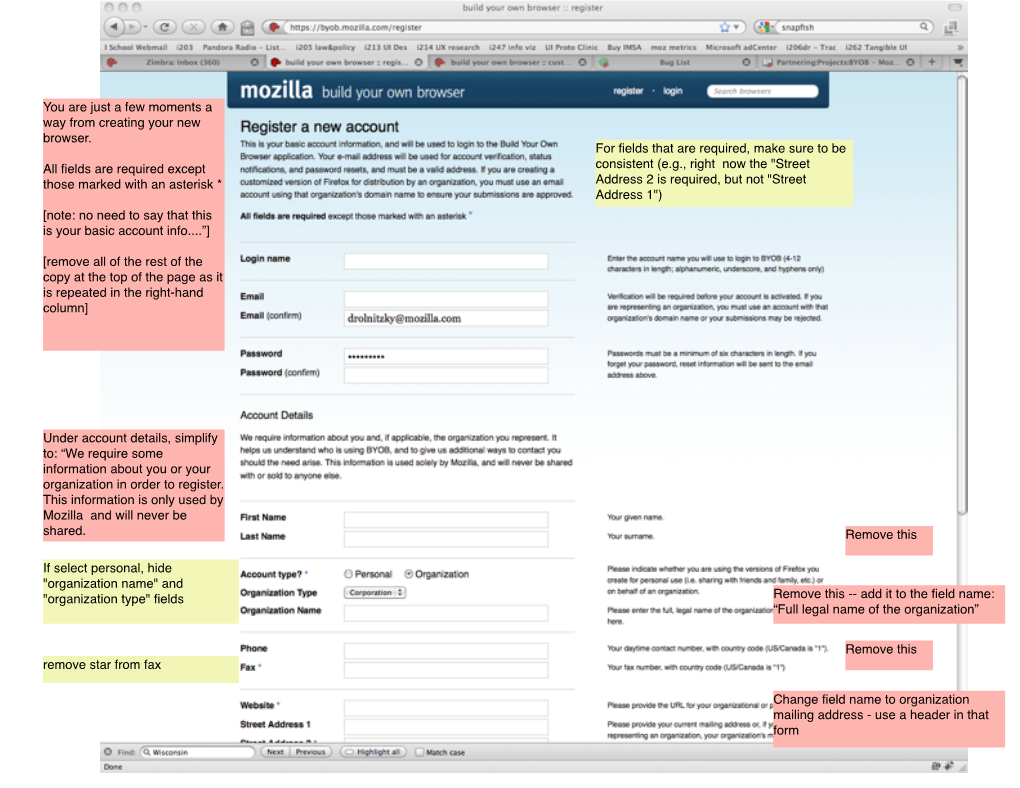 For Fields That Are Required, Make Sure to Be Consistent (E.G., Right Now The