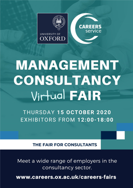 Welcome to the Management Consultancy Fair