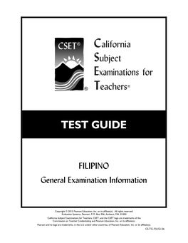 FILIPINO General Examination Information