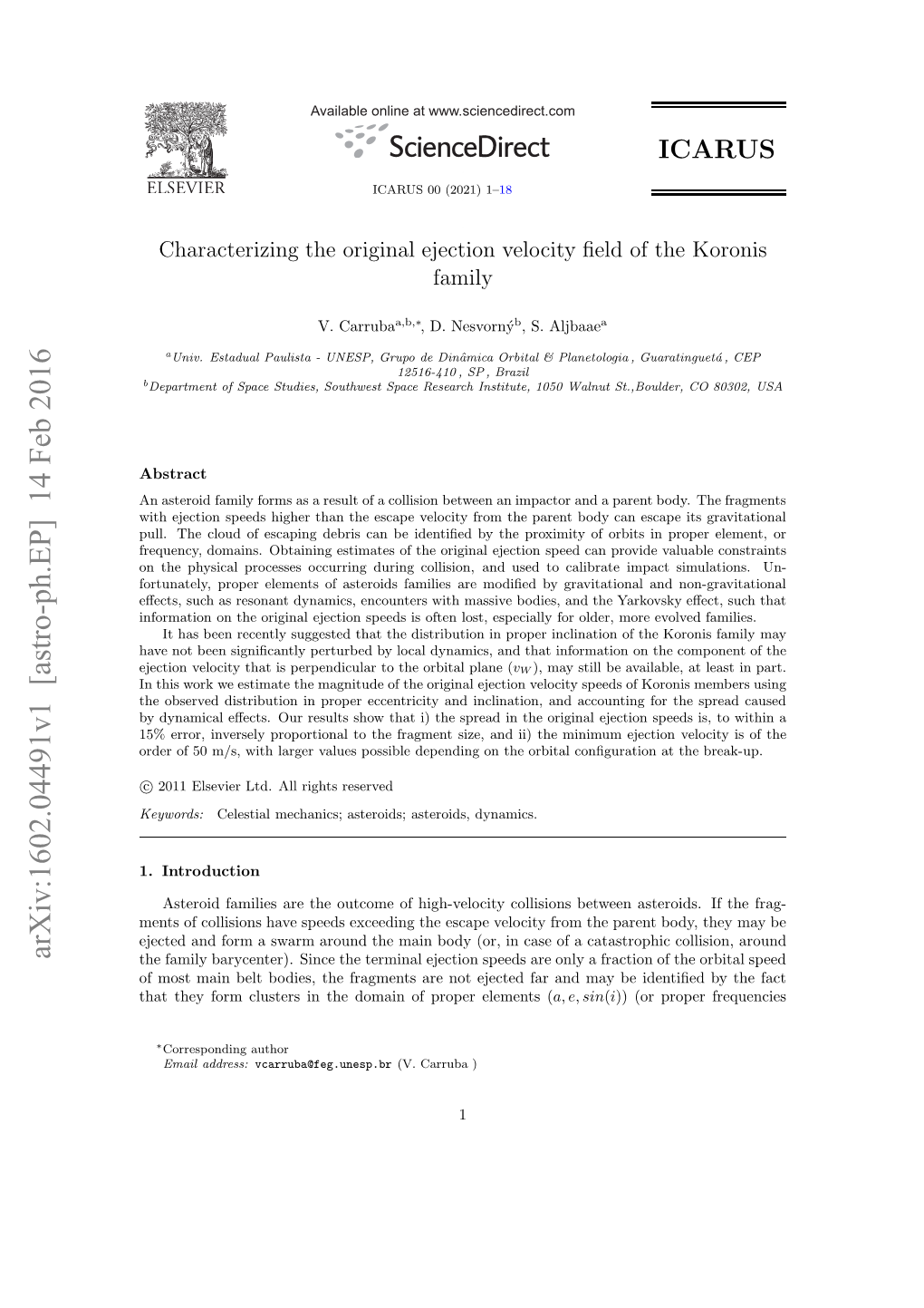 Characterizing the Original Ejection Velocity Field of the Koronis Family