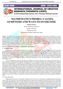 Mathematics Phobia: Causes, Symptoms and Ways