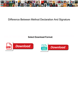 Difference Between Method Declaration and Signature