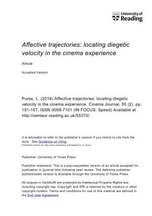 Affective Trajectories: Locating Diegetic Velocity in the Cinema Experience