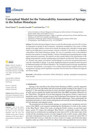 Conceptual Model for the Vulnerability Assessment of Springs in the Indian Himalayas