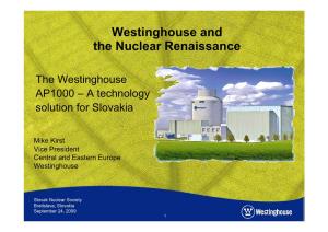 Westinghouse and the Nuclear Renaissance
