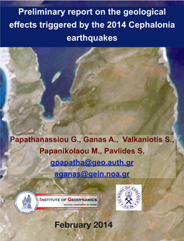 Preliminary Report on the Geological Effects Triggered by the 2014 Cephalonia Earthquakes
