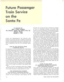 Future Passenger Train Service on the Santa Fe