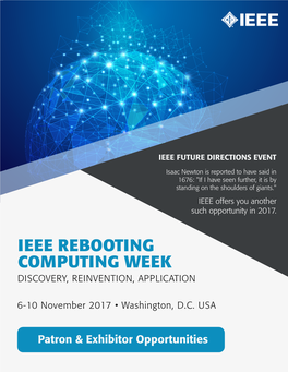 Download IEEE Rebooting Computing Week Patronage Brochure