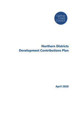 Northern Districts Development Contributions Plan