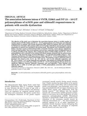 The Association Between Intron 4 VNTR, E298A and IVF 23+10 G/T