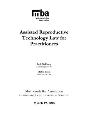 Assisted Reproductive Technology Law for Practitioners