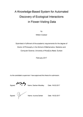 A Knowledge-Based System for Automated Discovery of Ecological Interactions in Flower-Visiting Data
