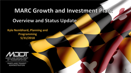MARC Growth and Investment Plan Briefing