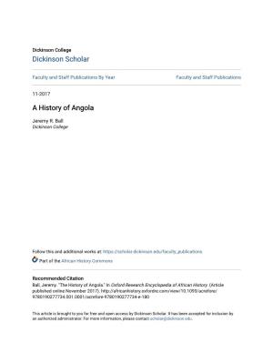 A History of Angola