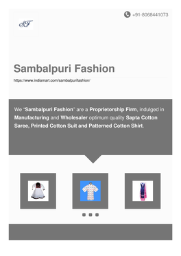 Sambalpuri Fashion