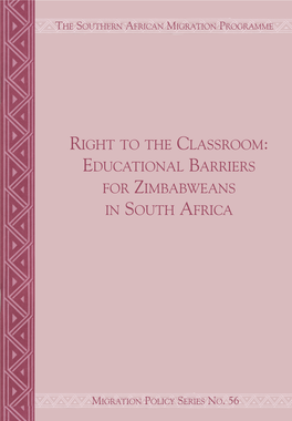 Educational Barriers for Zimbabweans in South Africa