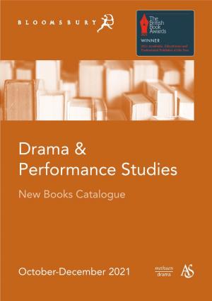 Drama & Performance Studies New Books