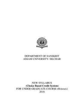 Department of Sanskrit Assam University: Silchar
