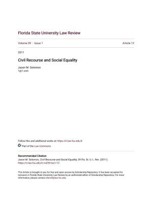 Civil Recourse and Social Equality