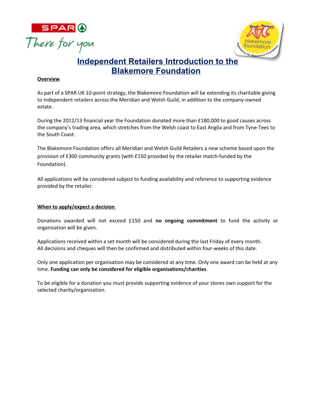 Independent Retailers Introduction to The