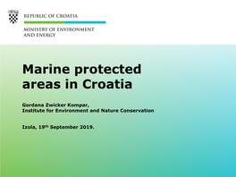 Marine Protected Areas in Croatia