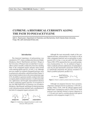 Cuprene: a Historical Curiosity Along the Path to Polyacetylene