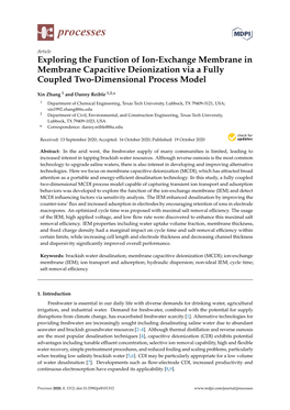 Exploring the Function of Ion-Exchange Membrane in Membrane Capacitive Deionization Via a Fully Coupled Two-Dimensional Process Model