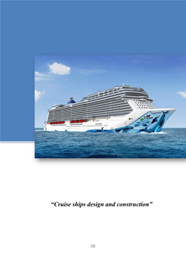 “Cruise Ships Design and Construction”