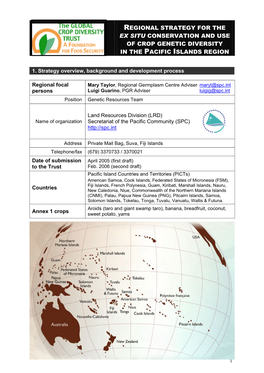 Pacific Regional Strategy for GCDT