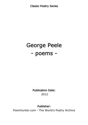 George Peele - Poems