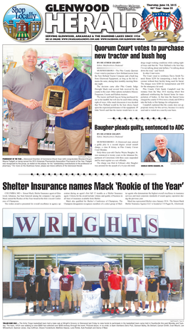 Shelter Insurance Names Mack 'Rookie of the Year'