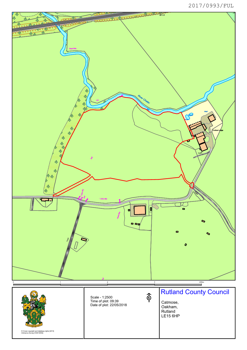 Rutland County Council Scale - 1:2500 Time of Plot: 09:39 Catmose, Date of Plot: 22/05/2018 Oakham, Rutland LE15 6HP