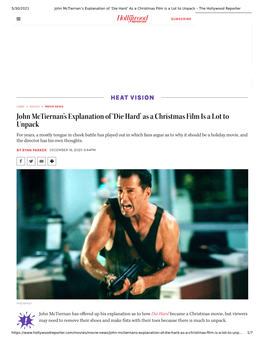 John Mctiernan's Explanation of 'Die Hard' As a Christmas Film Is A