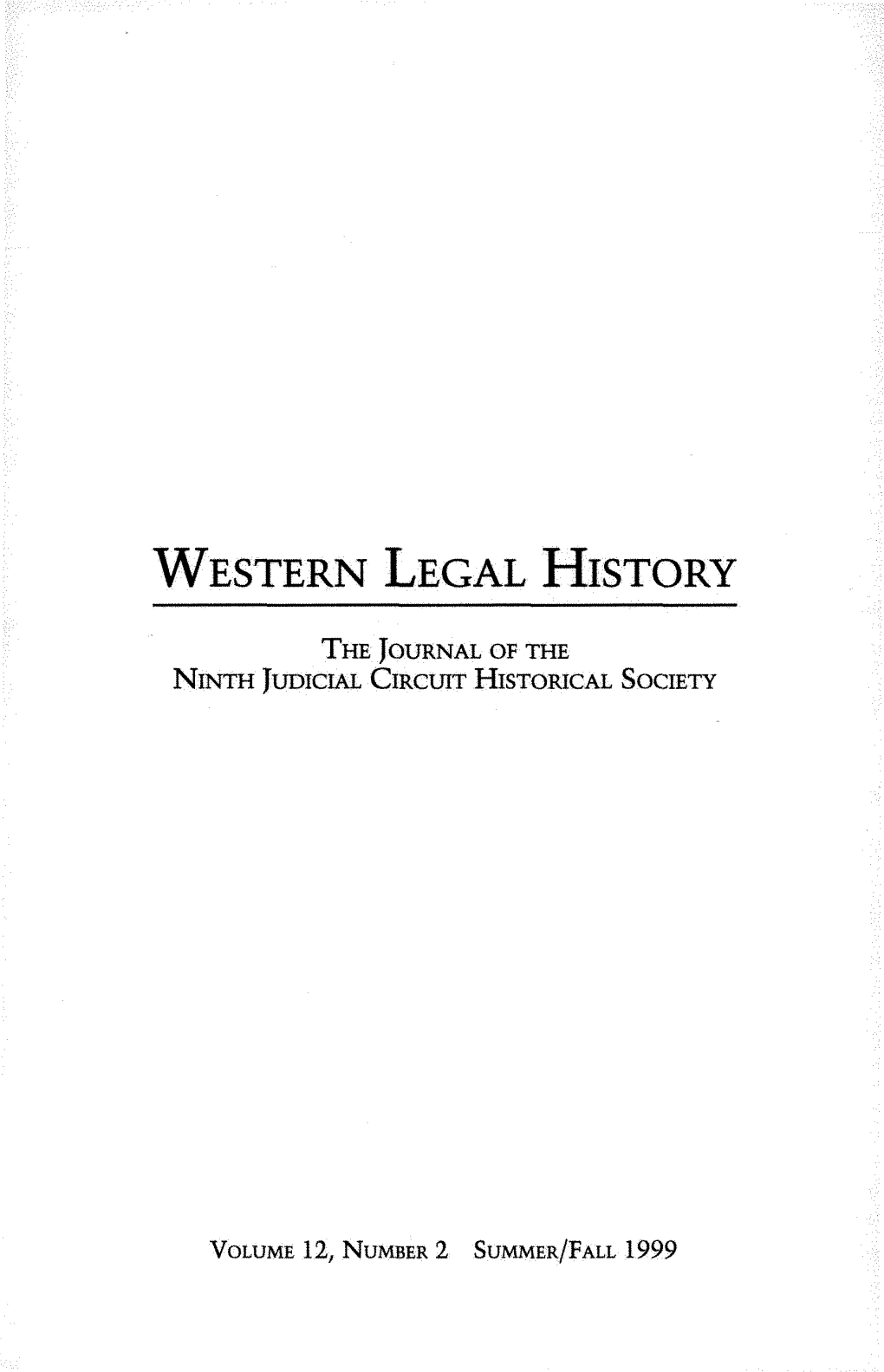 Western Legal History