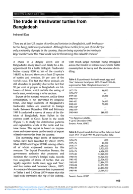 The Trade in Freshwater Turtles from Bangladesh