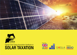SOLAR TAXATION Uganda Solar Energy Association (USEA)
