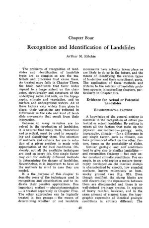 Recognition and Identification of Landslides