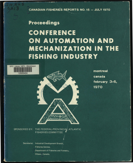 Canadian Fisheries Reports No. 15 - July 1970