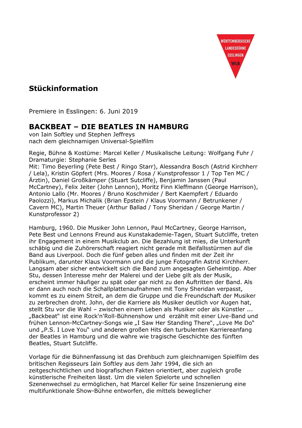 BACKBEAT – DIE BEATLES in HAMBURG Von Iain Softley Und Stephen Jeffreys Nach Dem Gleichnamigen Universal-Spielfilm