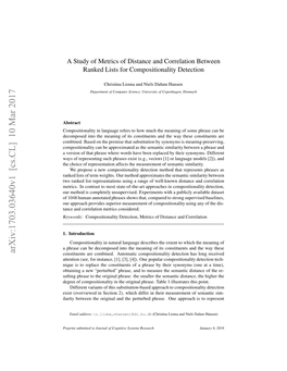 A Study of Metrics of Distance and Correlation Between Ranked Lists