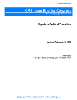 Nigeria in Political Transition