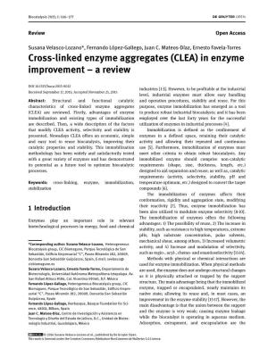 Cross-Linked Enzyme Aggregates (CLEA) in Enzyme Improvement – a Review