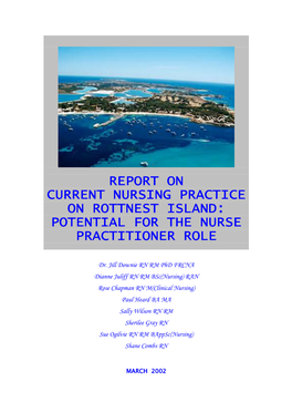 On Rottnest Island: Potential for the Nurse Practitioner Role