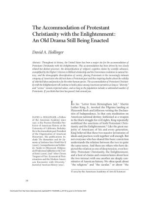 The Accommodation of Protestant Christianity with the Enlightenment: an Old Drama Still Being Enacted