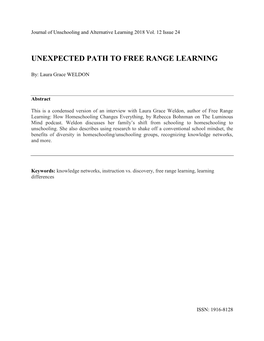 Unexpected Path to Free Range Learning