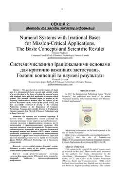 Numeral Systems with Irrational Bases for Mission-Critical Applications