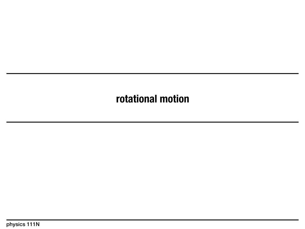 Rotational Motion