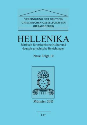 9 *Ukdzfe#..,-My* Lit Lit HELLENIKA Jahrbuch Für Griechische Kultur Und Deutsch-Griechische Beziehungen