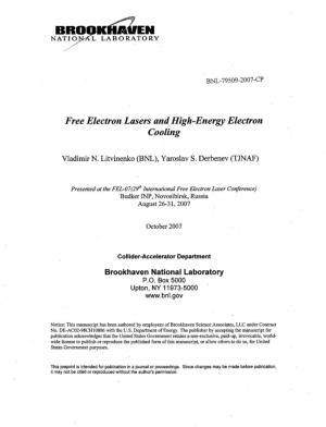 Free Electron Lasers and High-Energy Electron Cooling
